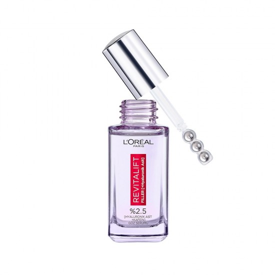 Loreal-Paris-Revitalift-Filler-Eye-Serum-550x550 سرم دور چشم پر کننده خطوط لورآل پاریس LOREAL PARIS مدل REVITALIFT FILLER حاوی هیالورونیک اسید 2.5% حجم 20 میل - Image 1