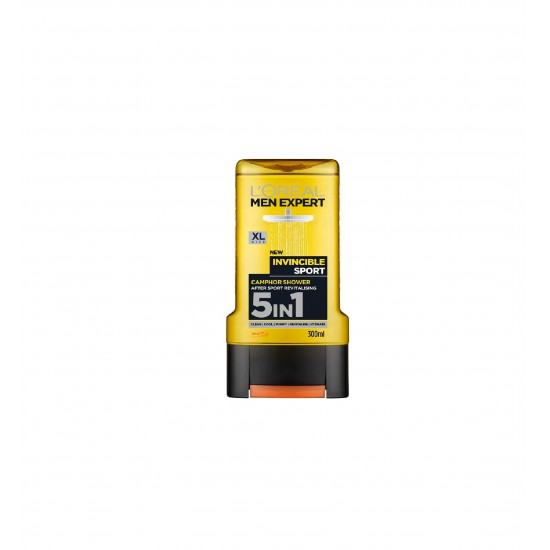 LorealInviciblSport-550x550h شامپو سر و بدن لورآل LOREAL مدل INVINCIBLE SPORT مردانه 5 کاره حجم 300 میل - Image 1