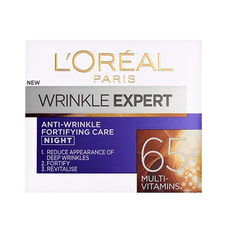 65 کرم شب ضد چروک +65 سال لورال Loreal مدل Wrinkle Expert حجم 50 میل - Image 1