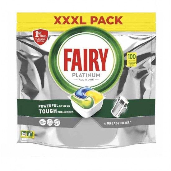 fairy-platinum-100-tablet-550x550h قرص ظرفشویی فیری FAIRY پلاتینوم بسته 100 عددی - Image 1