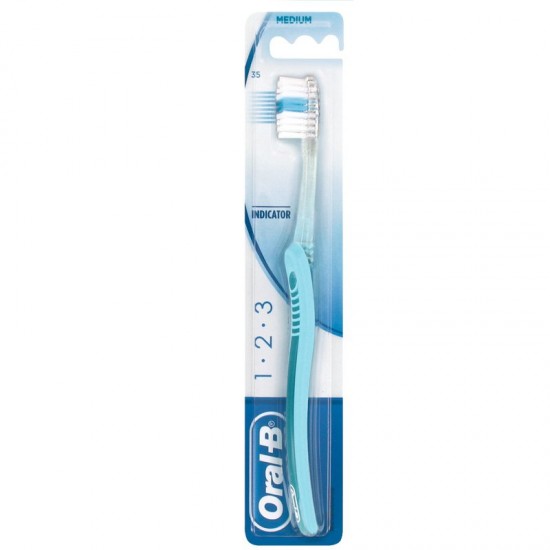 oral-b-indicator-35-toothbrush-medium-550x550 مسواک مدیوم اورال بی ORAL B مدل 123 - Image 1