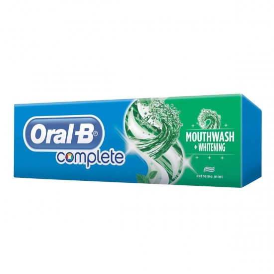 _دندان اورال بی Oral-B نعنایی مدل Complete Mouthwash+Whitening حجم 100 میل-550x550 خمیر دندان اورال بی ORAL-B نعنایی مدل COMPLETE MOUTHWASH+WHITENING حجم 100 میل - Image 1