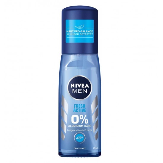 Nivea Men Deodorant Spray Fresh Active-550x550h اسپری دئودورانت ادکلنی نیوا NIVEA مردانه مدل FRESH ACTIVE حجم 75 میل - Image 1