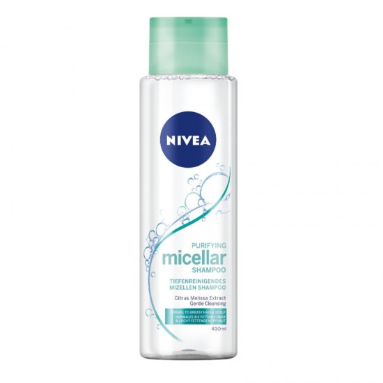 Nivea-Purifying-Micellar-Shampoo-550x550 شامپو میسلار نیوا NIVEA مدل PURIFYING MICELLAR SHAMPOO برای موها نرمال و چرب حجم 400 میل - Image 1