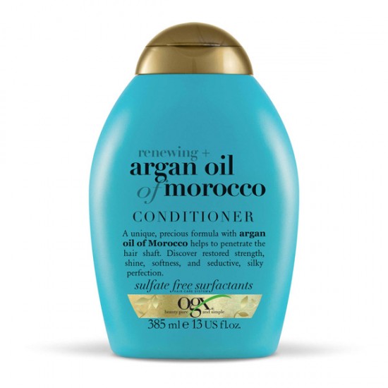 OGX-Renewing-Argan-Oil-of-Morocco-Conditioner-385ml-1-550x550 نرم کننده او جی ایکس بدون سولفات ترمیم کننده آرگان OGX حجم 385 میل - Image 1