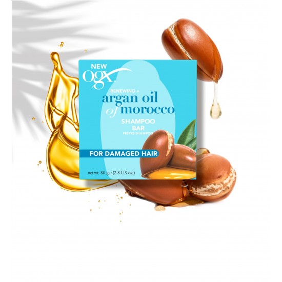 Ogx-Argan-Oil-Of-Morocco-Shampoo-Bar-550x550h شامپو جامد او جی ایکس OGX آرگان مدل RENEWING + ARGAN OIL OF MOROCCO وزن 80 گرم - Image 1