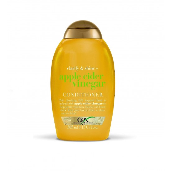 Ogx-Clarify-Shine-Apple-Cider-Vinegar-Conditioner-385ml-550x550h نرم کننده او جی ایکس OGX حاوی سرکه سیب مدل CLARIFY AND SHINE + APPLE CIDER VINEGAR حجم 385 میل - Image 1