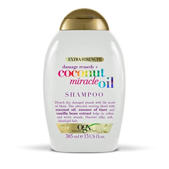 coconut shampoo ogx-550x550h شامپو او جی ایکس بدون سولفات روغن نارگیل OGX حجم 385 میل - Image 1