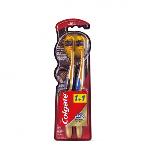 colgate-360-gold-dis-fircasi-yumusak-11-758063001565558553-550x550 پک دو عددی مسواک سافت کولگیت COLGATE زغالی مدل 360 - Image 1