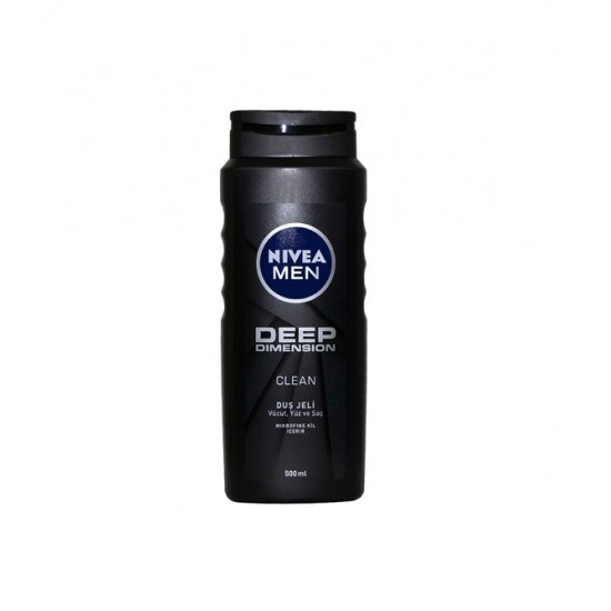 niva men deep-550x550h شامپو سر و بدن و صورت مردانه مدل DEEP DIMENSION نیوا NIVEA حجم 500 میل - Image 1