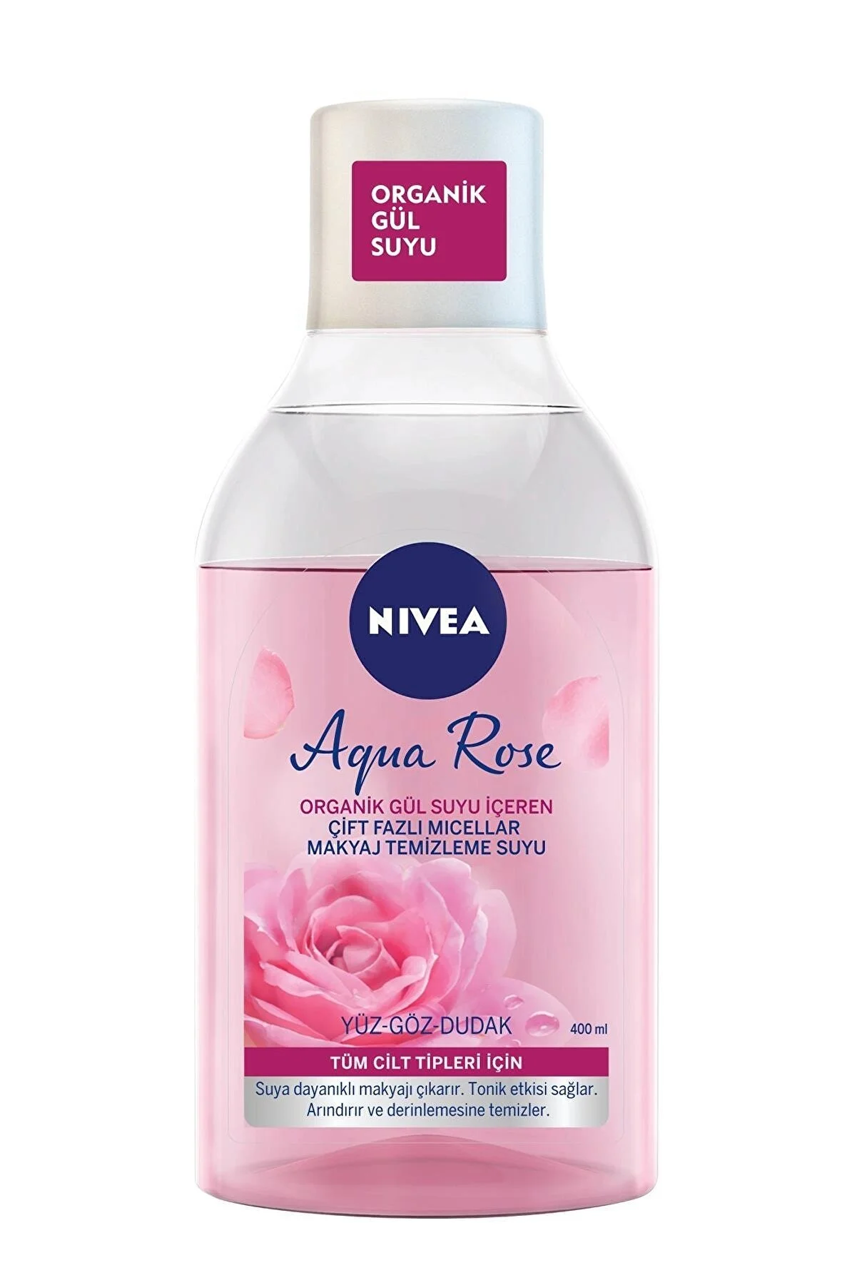 niveamicellaraquarose400 میسلار واتر دو فاز گل رز نیوا Nivea حجم 400 میل - Image 1