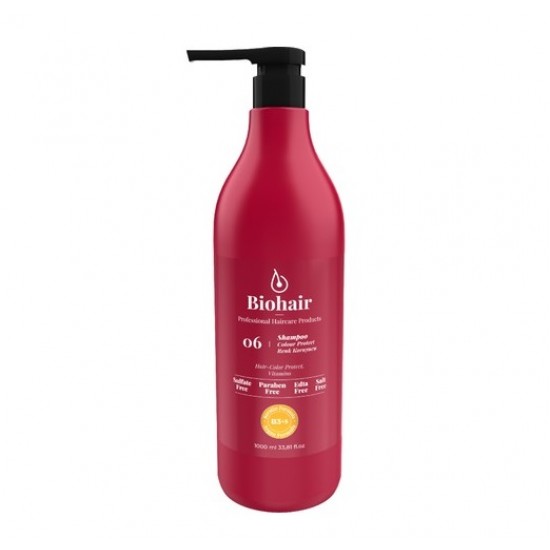 _ویتامینه بدون سولفات بیوهیر Biohair مناسب موهای رنگ شده حجم 1000 میل-550x550w شامپو ویتامینه بدون سولفات بیوهیر BIOHAIR مناسب موهای رنگ شده حجم 1000 میل - Image 1