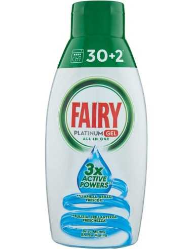 19746-fairy-oceano-platinum-all-in-1-detergent-dishwasher-gel.jpg ژل ماشین ظرفشویی پلاتینوم همه کاره نسیم دریا فیری 650میل Fairy Oceano Platinum All in 1 Detergent Dishwasher Gel - Image 1