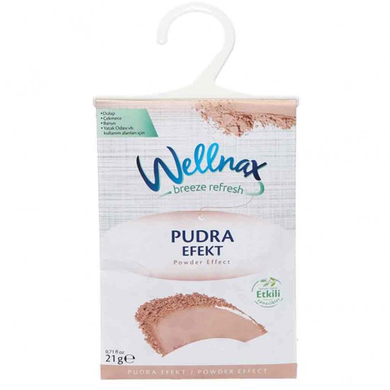 Wellnax Pudra Efekt-550x550 خوشبو کننده کمد لباس، حوله و رخت خواب ولناکس WELLNAX اسانس پودری وزن 21 گرم - Image 1