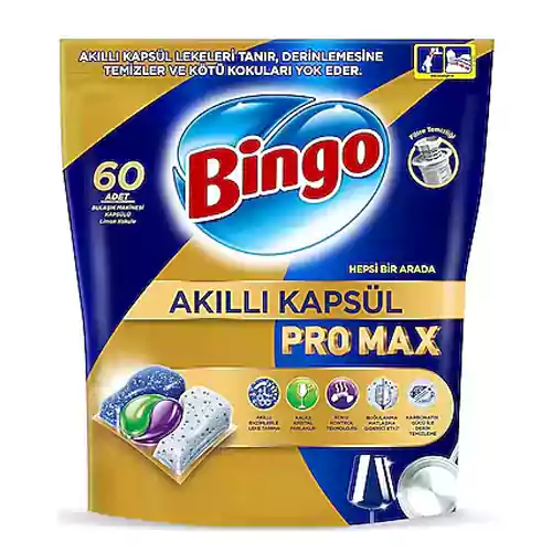 bingo-akilli-kapsul-pro-max-60 قرص ظرفشویی بینگو Bingo مدل Pro Max بسته 60 عددی - Image 1