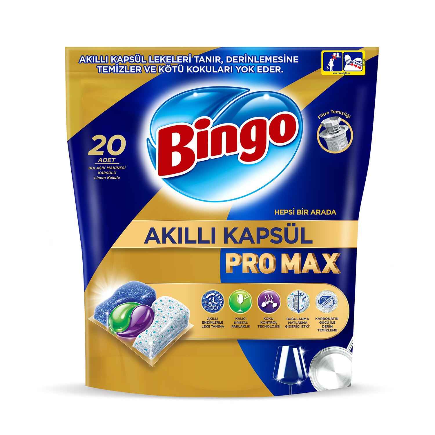 bingo-promax-20 قرص ظرفشویی بینگو Bingo مدل Pro Max بسته 20 عددی - Image 1