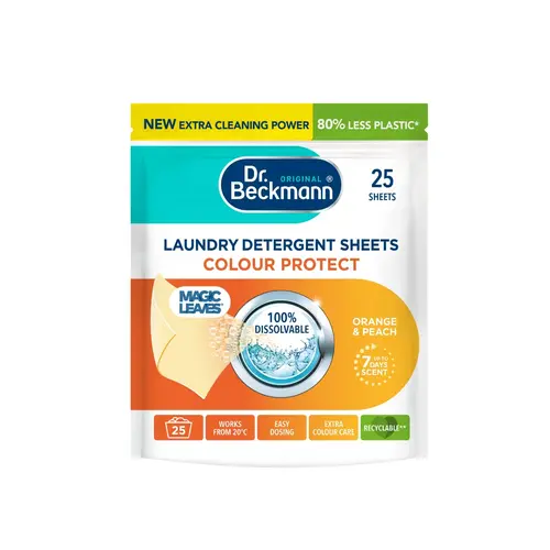 11-1 دستمال شستشو لباس انگلیسی دکتر بکمن Dr. Beckmann Laundry Detergent با رایحه پرتقال بسته 25 عددی - Image 1