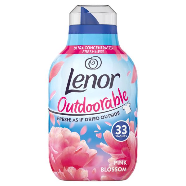 Lenor-fabric-softener-with-pink-blossom-scent-600x600 نرم کننده لباس لنور با رایحه شکوفه صورتی مناسب 33 بار شستشو حجم 462 میل - Image 1