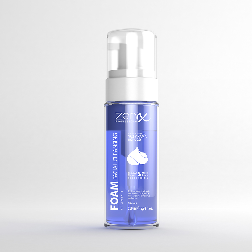 zenix-face-cleaning-foam-vitamin-e-200-ml فوم شست و شوی پوست نرمال و مختلط زنیکس Zenix حاوی ویتامین E حجم 200 میل - Image 1