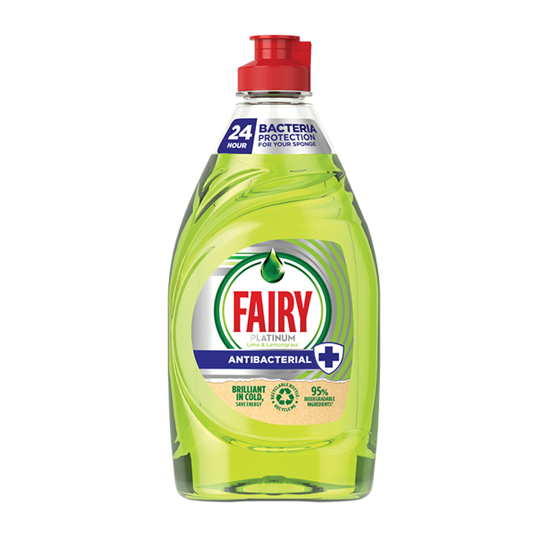 1 مایع ظرفشویی فیری Fairy مدل Platinum Anti Bacterial رایحه لیمو ۸۲۰ میل - Image 1