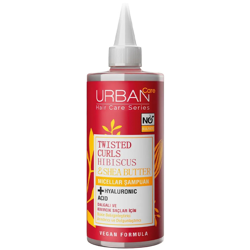 31 شامپو میسلار موهای فر اوربن کر اوربان Urban Care عصاره گل ختمی و شی باتر حجم 340 میل - Image 1